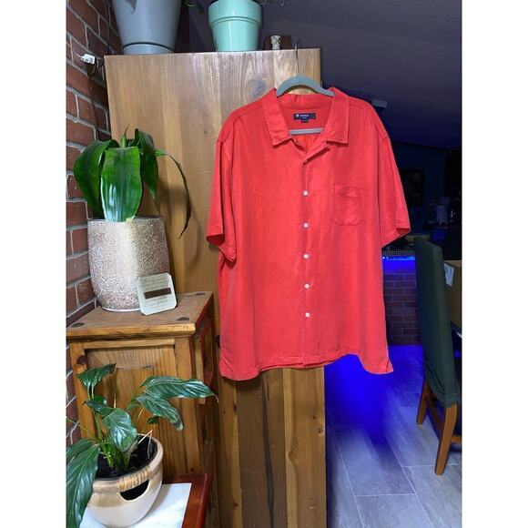 Daniel Cremieux Mens Coral Color Silk/Linen Blend Sport Shirt Sz XXL - Picture 1 of 6